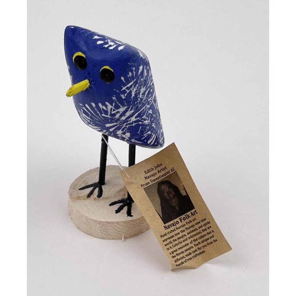Edith John Navajo Folk Art Owl, 6.5", Rare